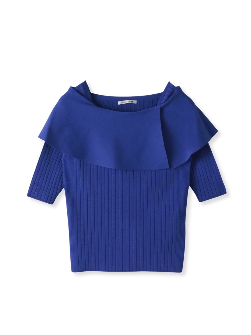 Viaggio Blu / ビアッジョブルー オフショルダーリブニット≪手洗い可能≫ セール】ビアッジョブルー Viaggio Blu オフショルダー