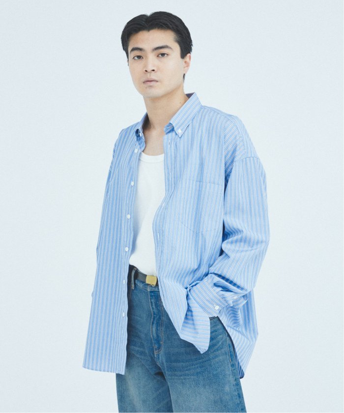 intch. THOMAS MASON バンドカラー シャツ R ブルー intch THOMAS MASON バンドカラー シャツ R ブルー｜Yahoo