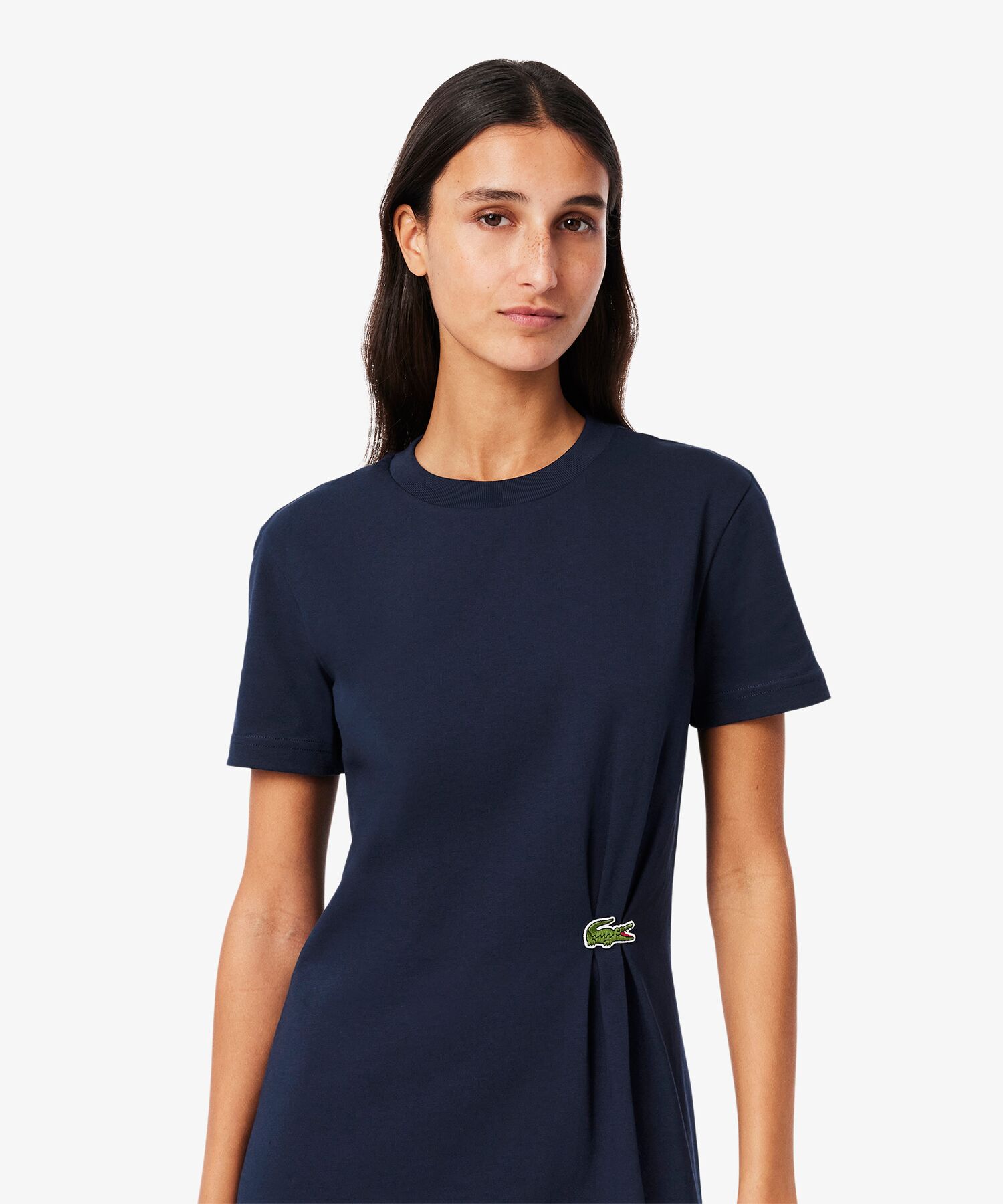 すぐ届く [LACOSTE] ワニロゴプリーツTシャツドレス セール】ラコステ LACOSTE ワニロゴプリーツTシャツドレス