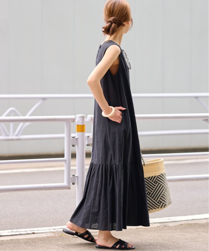 ヘムギャザーロングワンピース　relume JOURNAL STANDARD relume｜ヘムギャザーロングワンピース