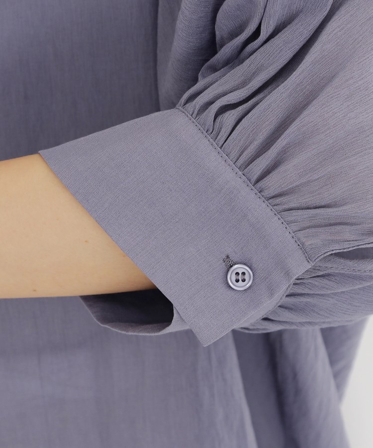 THE SHOP TK / ザ ショップ ティーケー 後ろギャザーシアーシャツ【体型カバー／洗える】 THE SHOP TK｜後ろギャザーシアーシャツ【体型カバー/洗える