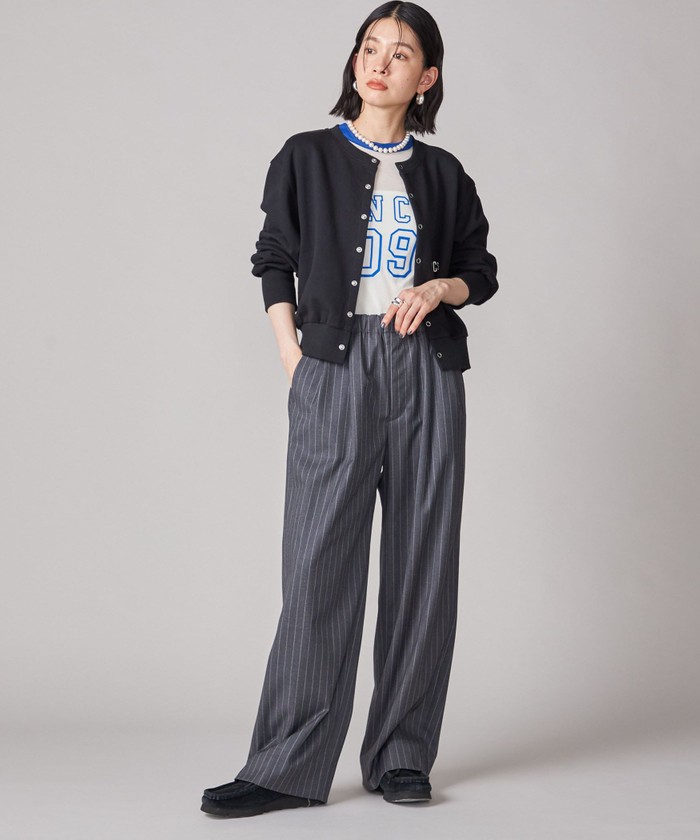 SHIPS NINE CASE:シアー ロゴ リンガー TEE(508319588