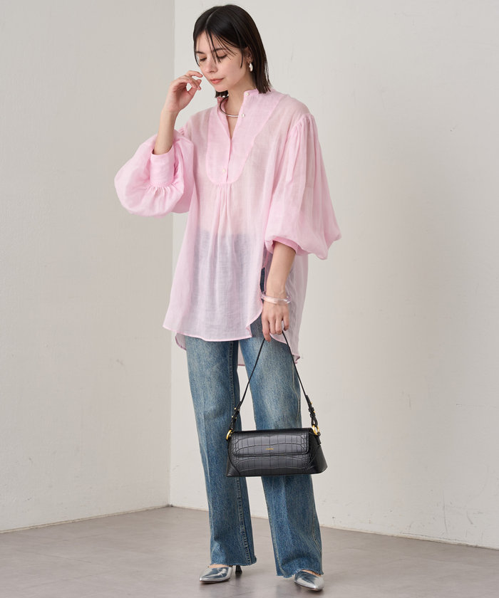 セール】【Loungedress】20thリネンギャザーチュニック