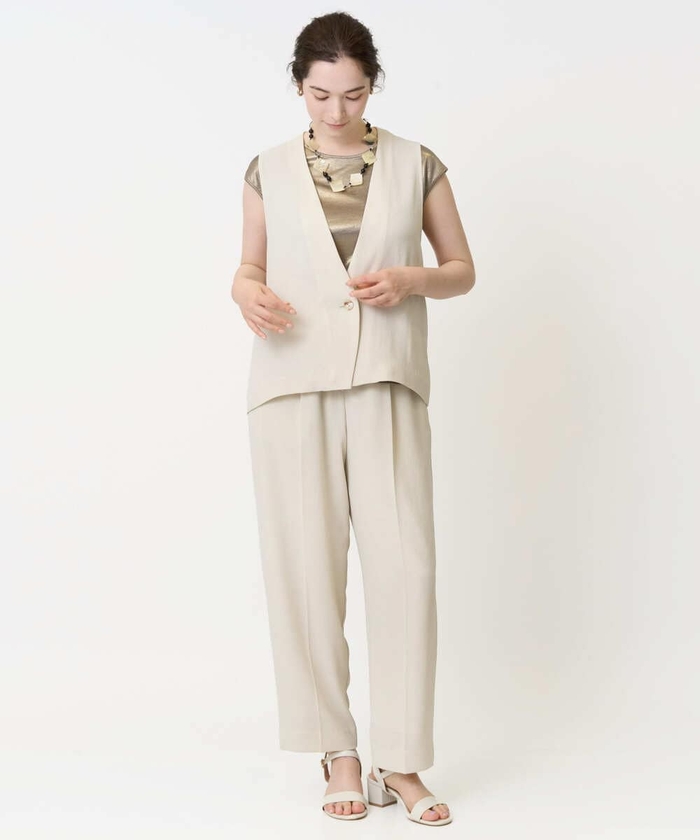 ANNTIAN シルク シャーリングキュロット　2016SS 綿度詰天竺プリントAC/DC×シルクスカーフTシャツ - JUNYA