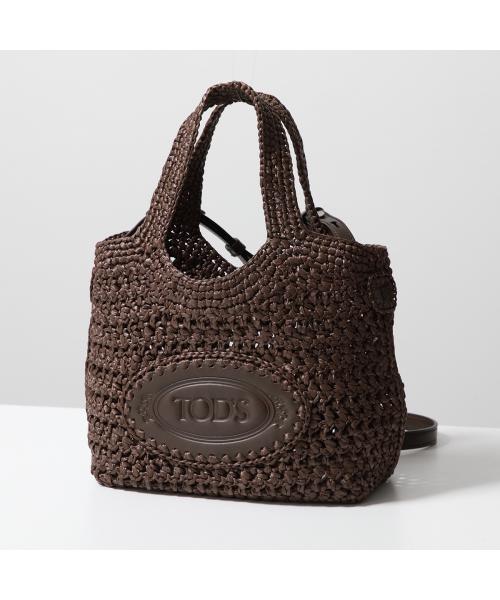 夏主役！【Tod’s 】ラフィア＆カーフレザーカゴバッグ トッズ TOD'S TODS かごバッグ XBWEBLF0100RGM ラフィア