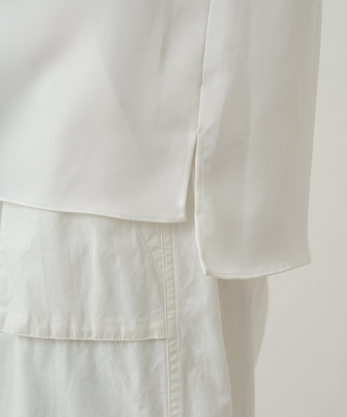 クーポン】【セール80%OFF】【Loungedress】パワショルサテン