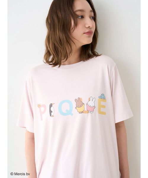 接触冷感　Dick Bruna ワンポイントTシャツ&ショートパンツ　ピンク Dick Bruna】【接触冷感】ワンポイントTシャツ(508324642