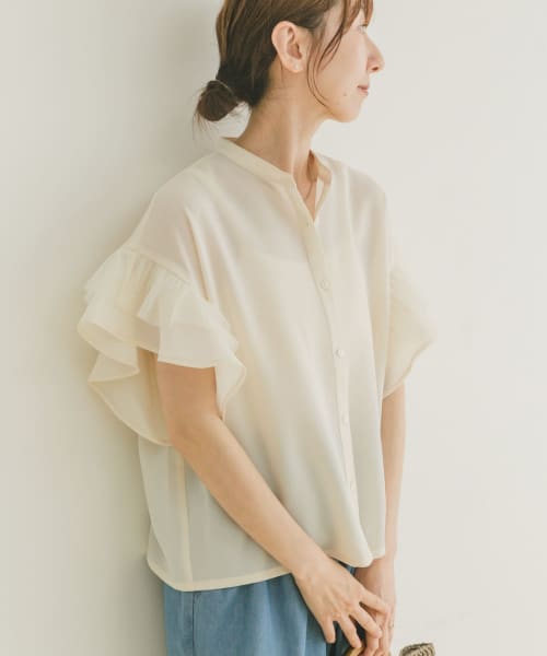 URBAN RESEARCH ITEMS / アーバンリサーチ アイテムズ チュールドッキングフリルブラウス チュールドッキングフリルブラウス(508325006) | ITEMS URBAN