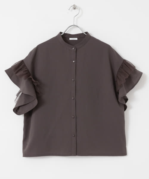 チュールドッキングフリルブラウス(508325006) | ITEMS URBAN