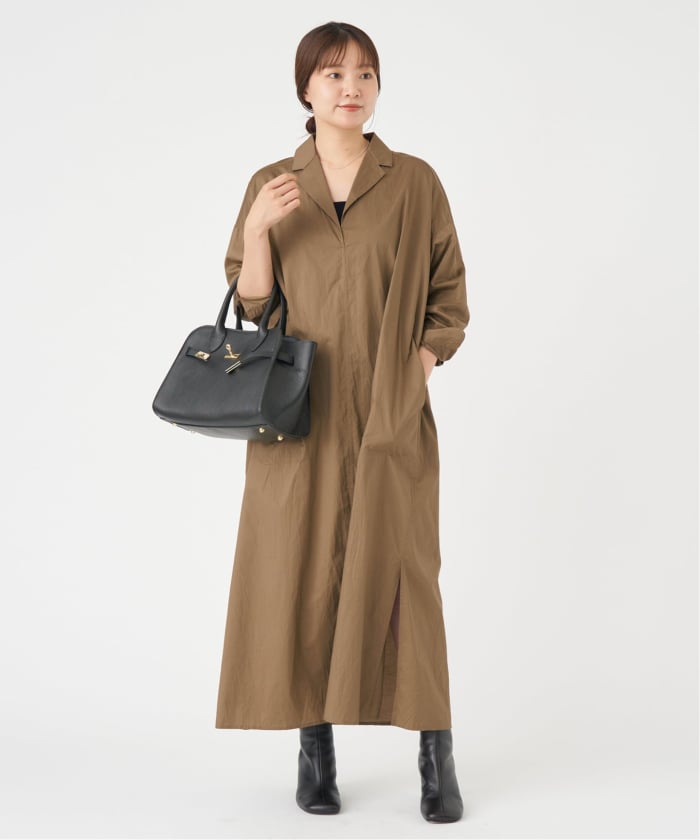 IENA｜ハイカウントツイル シャツワンピ | Rakuten Fashion(楽天