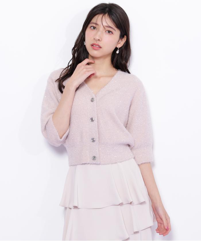 ラメフェザー半袖カーディガン(508292451) | ジル バイ ジル