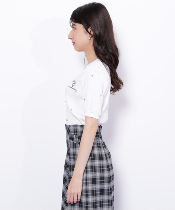 ニット セーター ミニケーブルハート刺繍ニット レディース JILL by JILL STUART｜ミニケーブルハート刺繍ニット | Rakuten