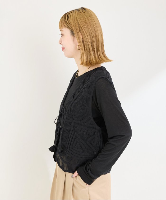 追加4予約》【WEB限定】手洗い可 / メッシュ刺繍ベスト