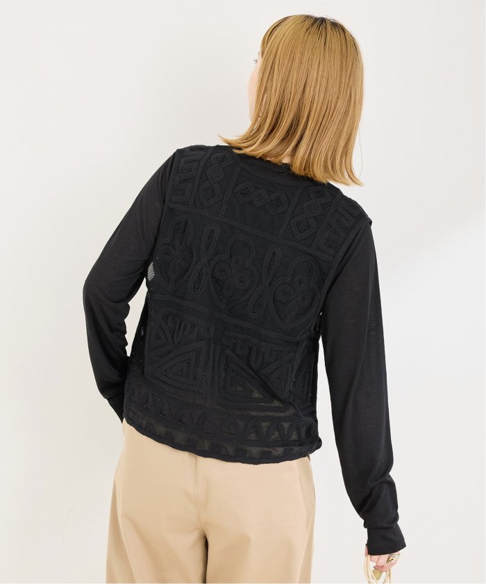 追加4予約》【WEB限定】手洗い可 / メッシュ刺繍ベスト