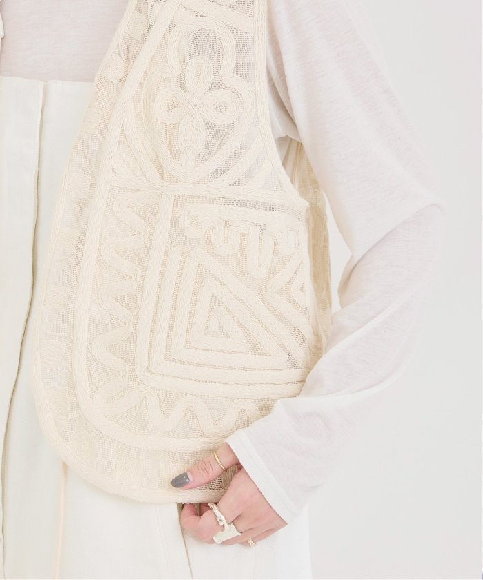 メッシュ刺繍ベスト メッシュ刺繍ベスト（ベスト）｜B.C STOCK（ベーセーストック