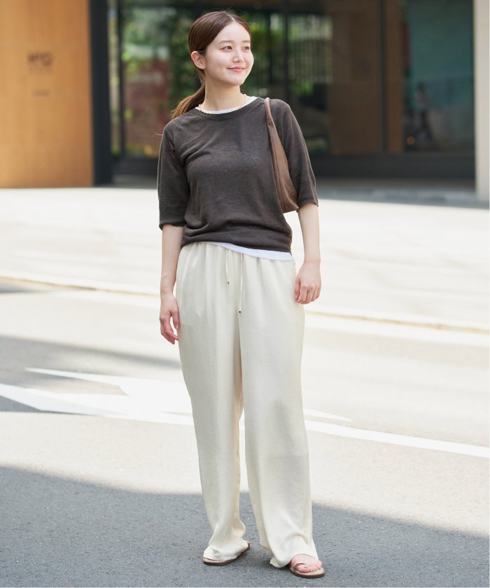 サテンリラックスパンツ(508329914) | イエナ(IENA) - d fashion