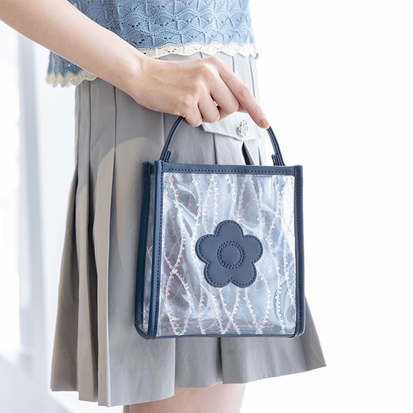 2-5日着 MARY QUANT クリアチュールスパンコール 2WAYショルダー クリアチュールスパンコール 2WAYショルダー（ショルダーバッグ