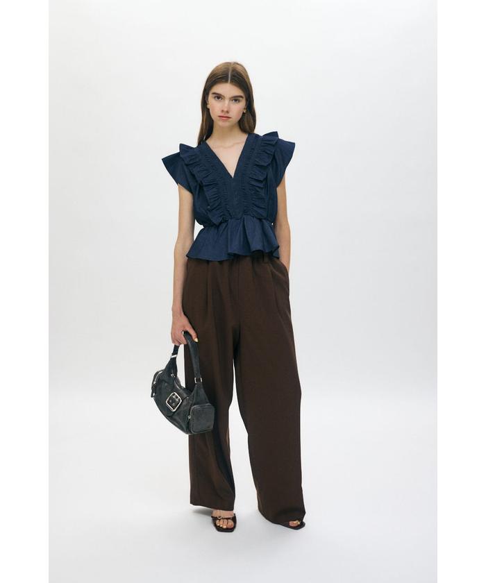 トップス Heve shirring peplum BL Heve シャーリングペプラムBL（Heve ヘイヴ | . RELEASE ON