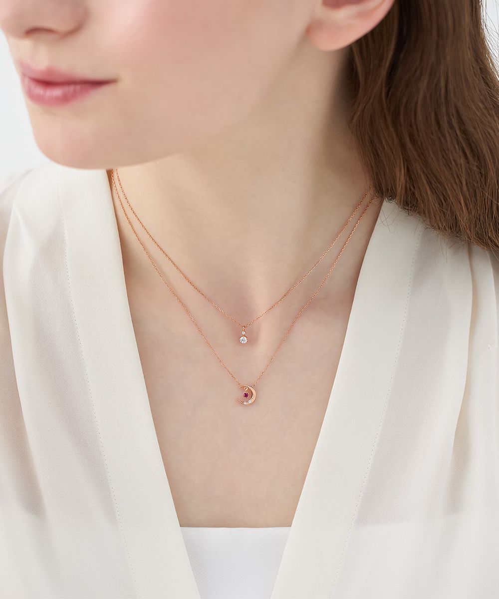 ヨンドシー 4℃ 【7月誕生石】シルバー ネックレス 2本セット