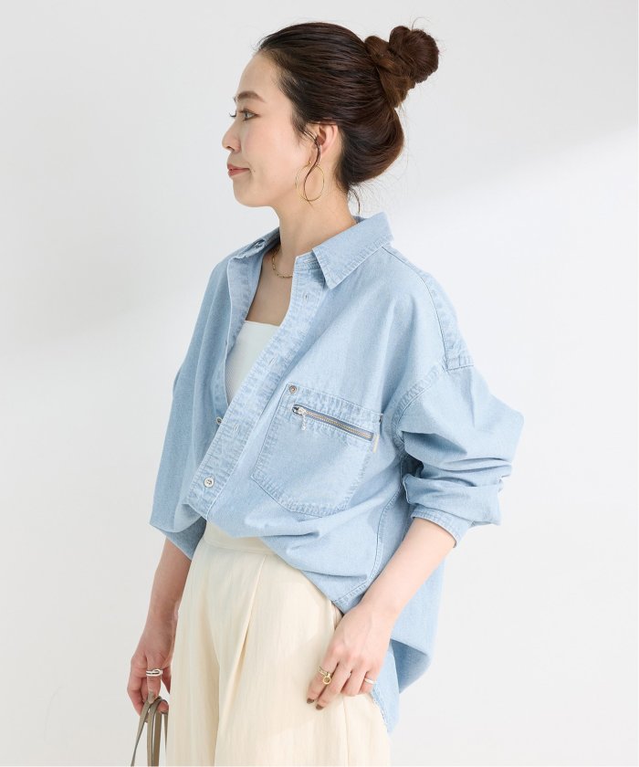 ウォッシャブル / DU JOUR/デュ ジュール JEAN ZIP POCKET SHIRT