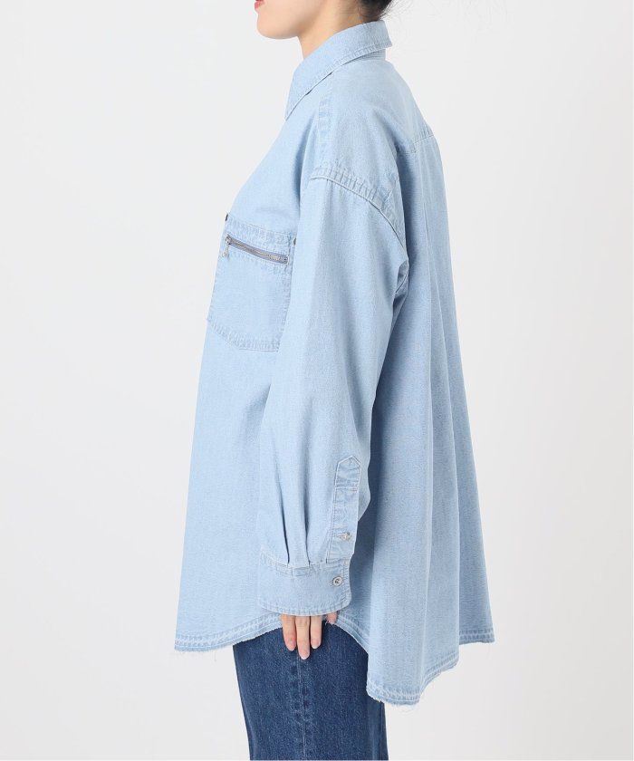 ブラウス シャツ ウォッシャブル / DU JOUR/デュ ジュール JEAN ZIP POCKET SHIRT レディース ウォッシャブル / DU JOUR/デュ ジュール JEAN ZIP POCKET SHIRT