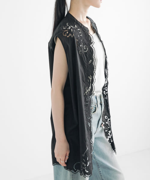 URBAN RESEARCH / アーバンリサーチ カットワークレース刺繍ジレ URBAN RESEARCH｜カットワークレース刺繍ジレ | Rakuten Fashion