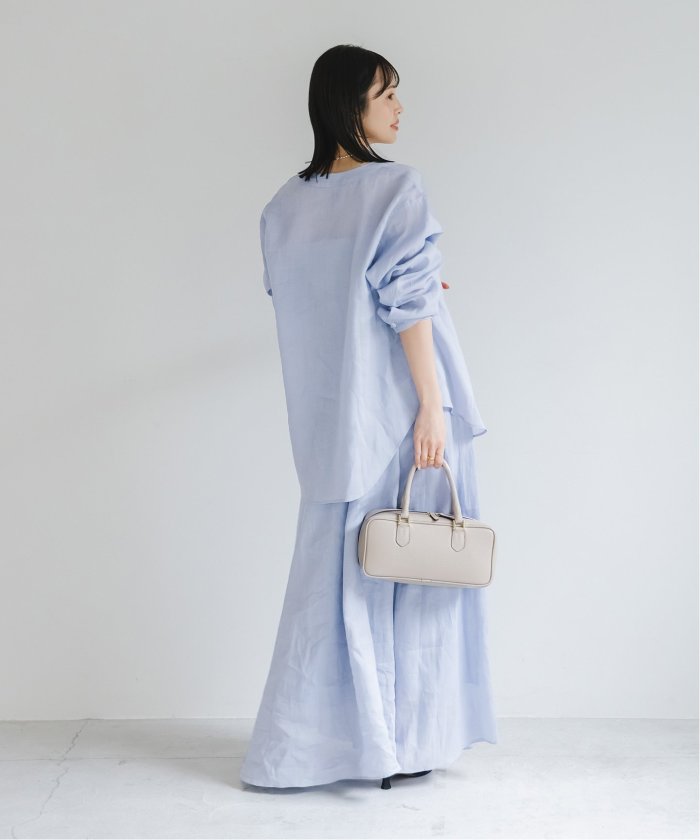 新品タグ付⭐️ノーブル【洗える】ラミーシアーVカラーシャツ 追加》【洗える】ラミーシアーVカラーシャツ（シャツ／ブラウス