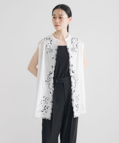 URBAN RESEARCH / アーバンリサーチ カットワークレース刺繍ジレ カットワークレース刺繍ジレ(508333539) | アーバンリサーチ