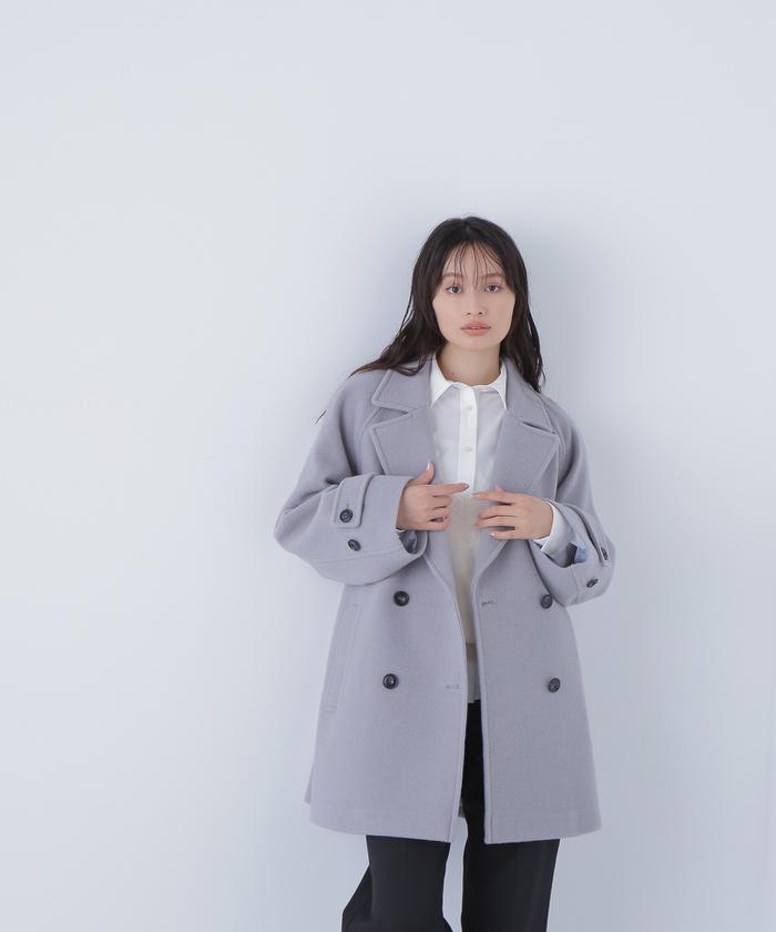 NATURAL BEAUTY BASIC　ダブルブレストフォルムミドルコート ダブルブレストフォルムミドルコート(508334649) | ナチュラル
