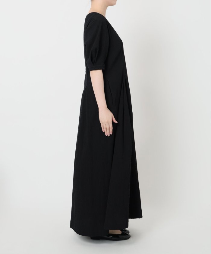 IENA イエナ B. サッカーVネックワンピース 黒 新品 みーさん 追加》B. サッカーVネックワンピース(508335101) | イエナ(IENA