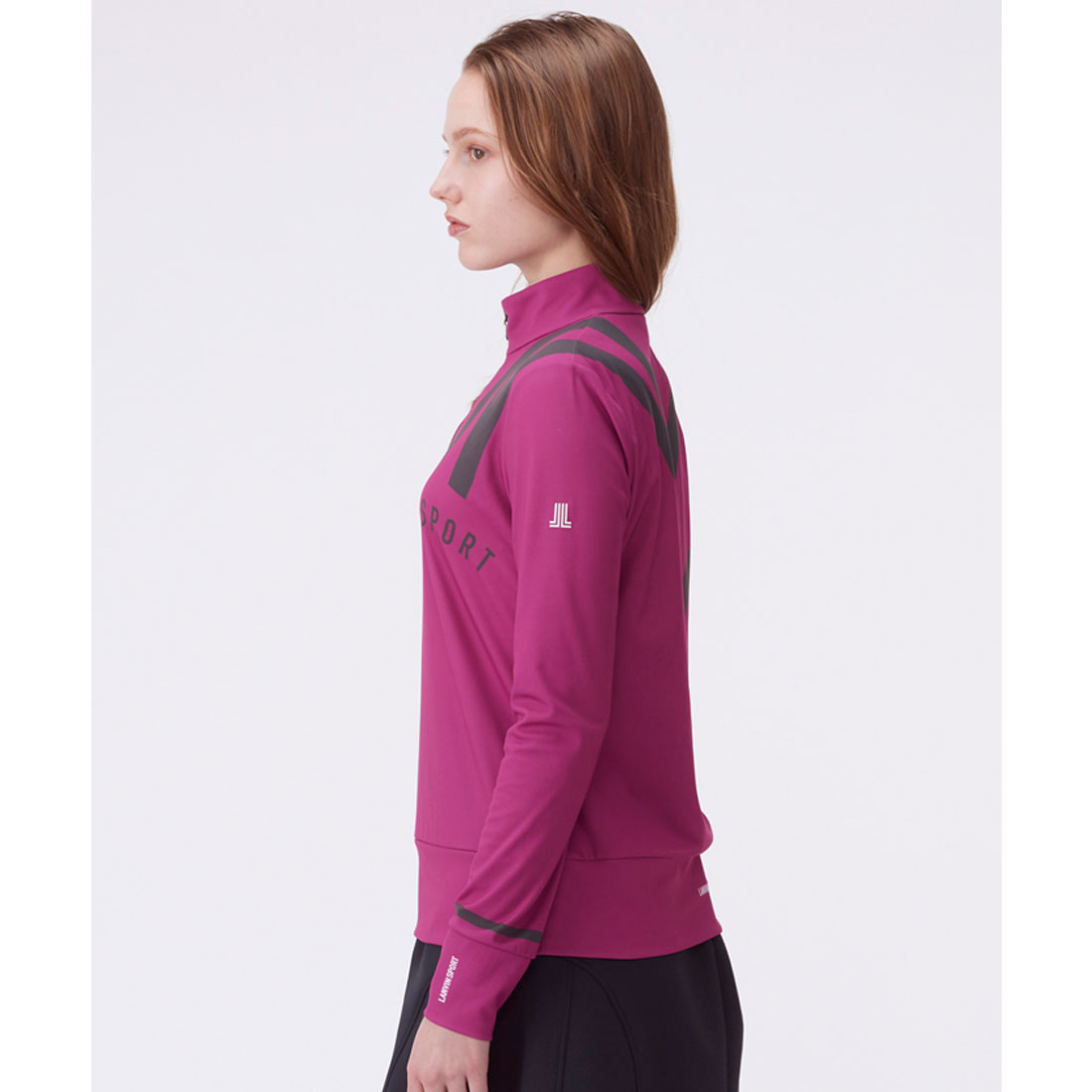 LANVIN SPORT  ランバンスポール半袖ジップアップトップス③ ランバン スポール LANVIN SPORT 裏鹿の子半袖ジップアップ