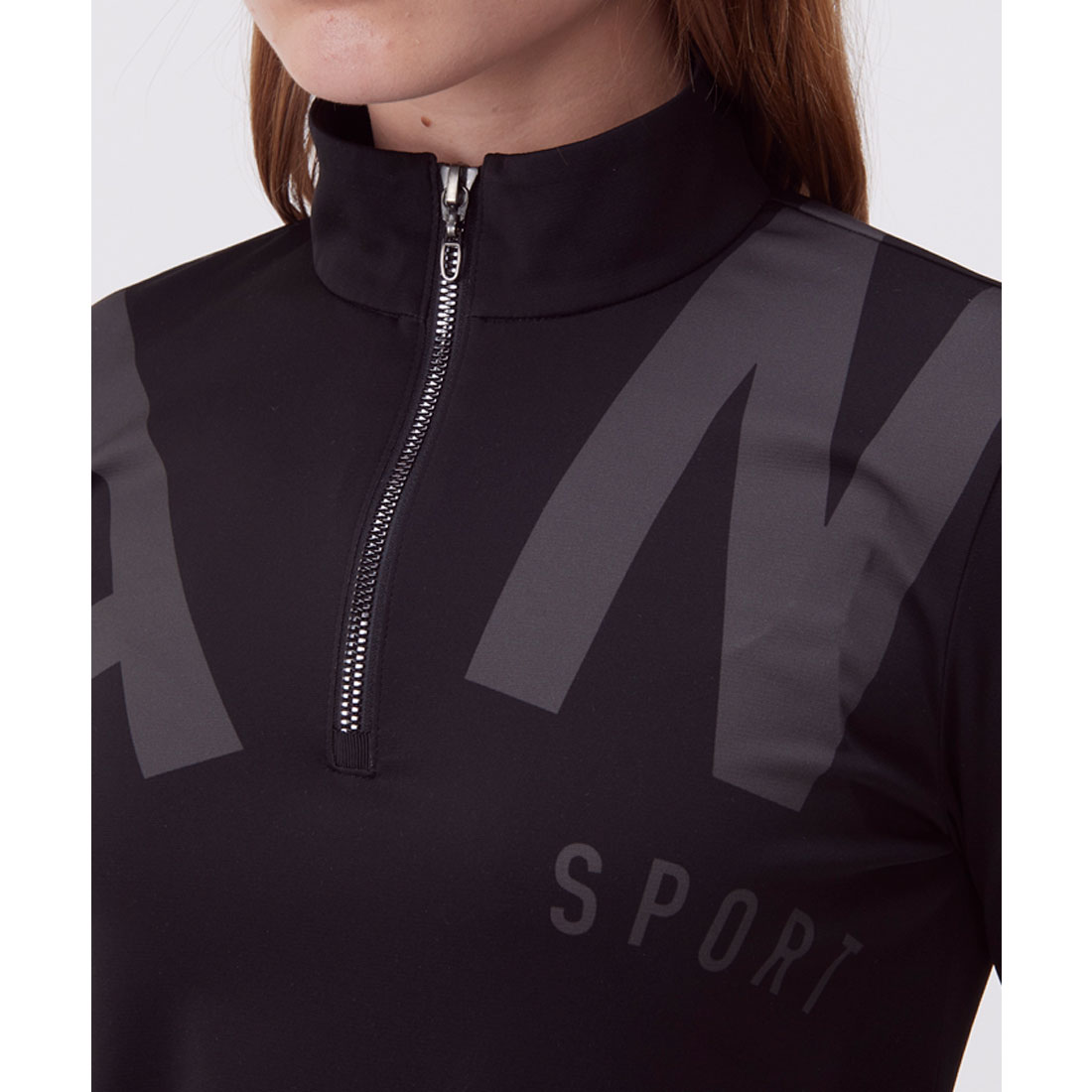 ランバン スポール LANVIN SPORT BIGロゴプリントハーフジップ