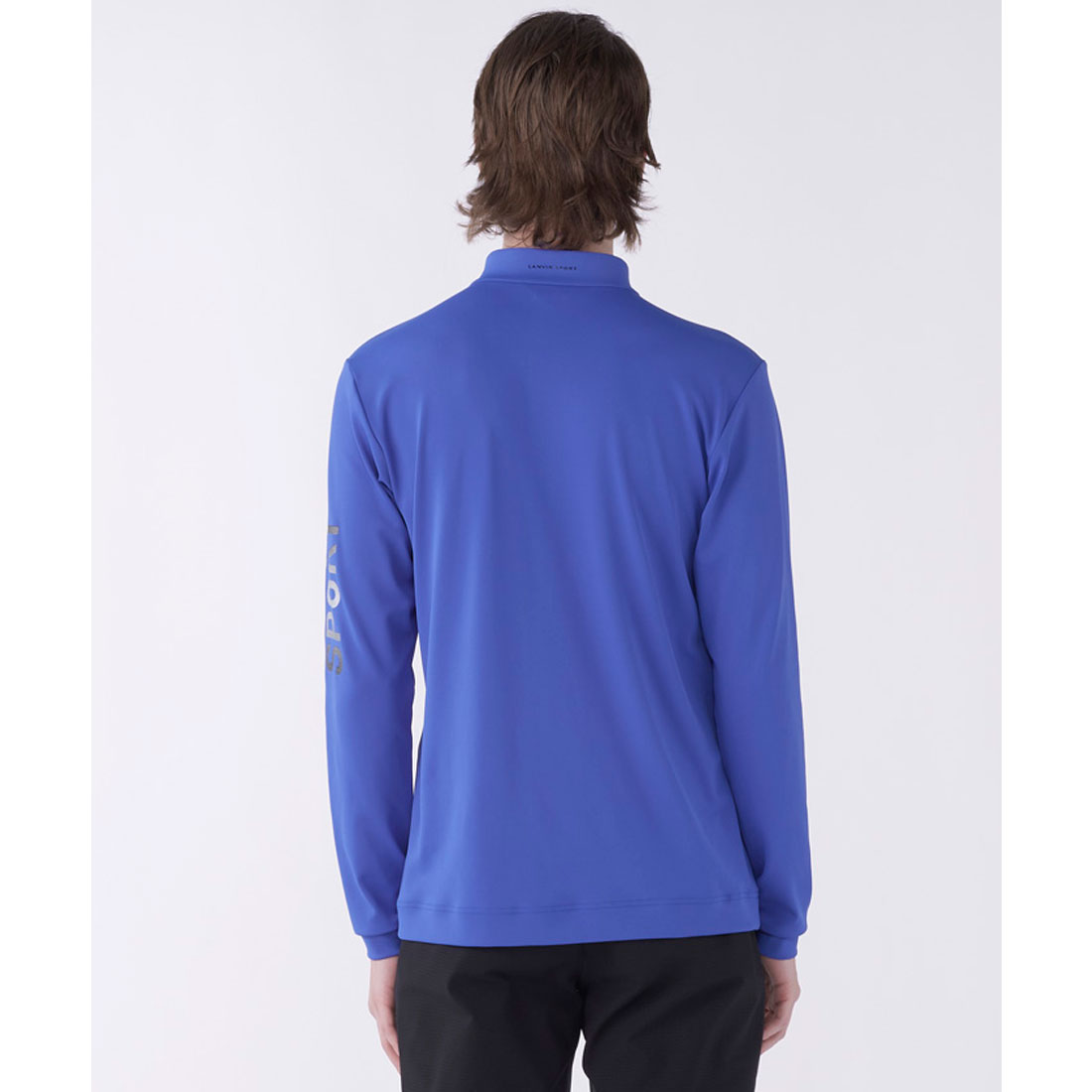 LANVIN SPORT ランバンスポール 長袖ハーフジップシャツ サイズ38 LANVIN SPORT ランバン スポール レディース 25周年 総柄ロゴ