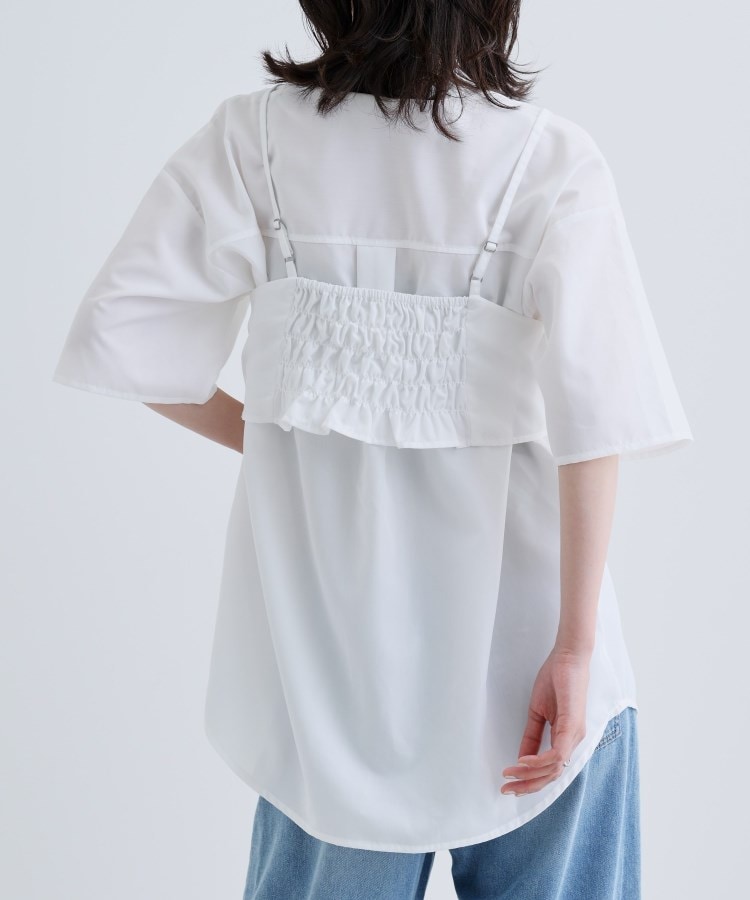 GALLEST / ギャレスト 【一部店舗限定】ベアトップ付き半袖ワイドシャツ 一部店舗限定】ベアトップ付き半袖ワイドシャツ（シャツ