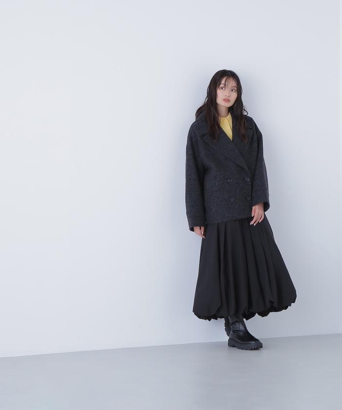 オーバーフォルムハーフコート M NATURAL BEAUTY BASIC オーバーハーフコート23AW | ナチュラルビューティーベーシック