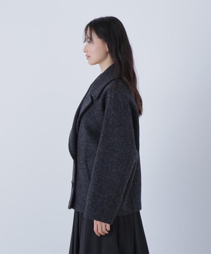 ナチュラルビューティー ウーリーフォルムハーフコート Pコート NATURAL BEAUTY BASIC｜ウーリーフォルムハーフコート | Rakuten