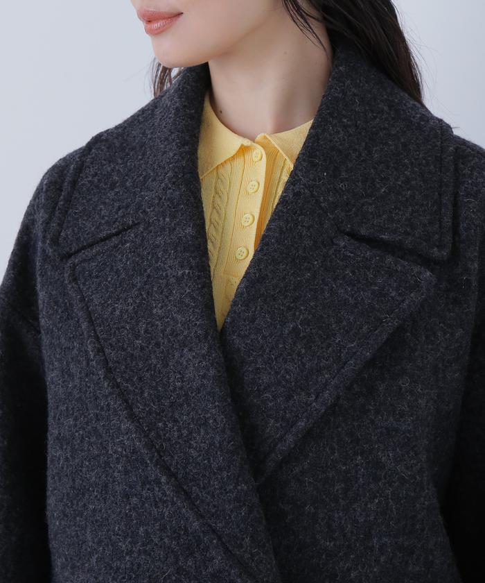 ナチュラルビューティー ウーリーフォルムハーフコート Pコート NATURAL BEAUTY BASIC｜ウーリーフォルムハーフコート | Rakuten