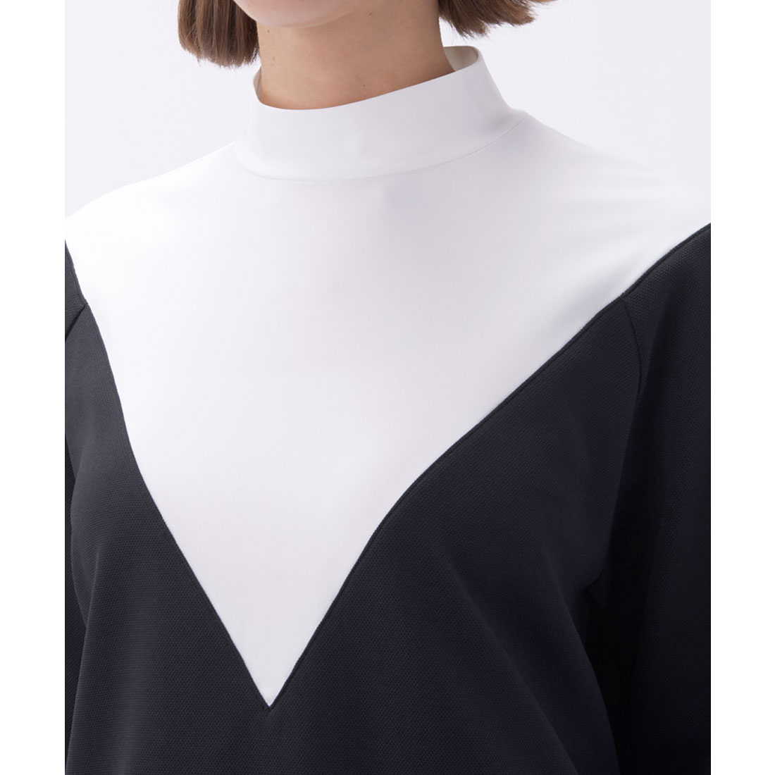 新品　ランバンスポール LANVIN SPORT 切り替えニット　38 ホワイト LANVIN SPORT(ランバン スポール) メンズ｜中古ゴルフウェア通販