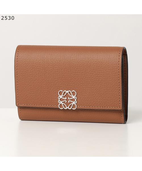 LOEWE ロエベ　三つ折り財布　ネイビー LOEWEロエベ三つ折り財布 トライフォールドネイビー正規品 ミニ