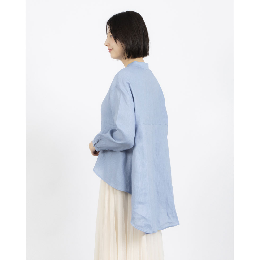 フォーリン アンド コー fall-in&co ゆるっと おしゃれなシャツブラウス 長袖 夏の日焼止めにも 明るい青220402-3 （明るい青） フォーリン アンド コー fall-in&co ゆるっと おしゃれなシャツ