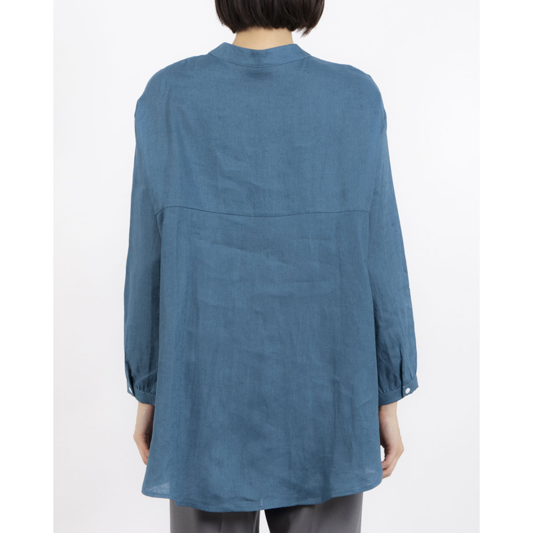 フォーリン アンド コー fall-in&co ゆるっと おしゃれなシャツブラウス 長袖 夏の日焼止めにも 明るい青220402-3 （明るい青） フォーリン アンド コー fall-in&co ゆるっと おしゃれなシャツ