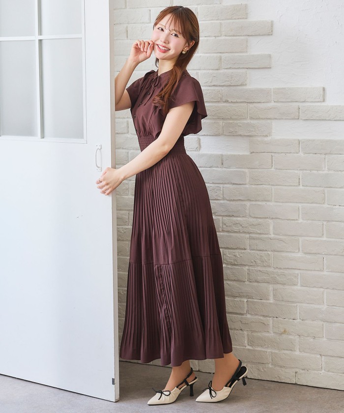 [新品]ウエストシャーリングデシンワンピース 大好評につき新色・追加決定！】ウエストシャーリングデシン