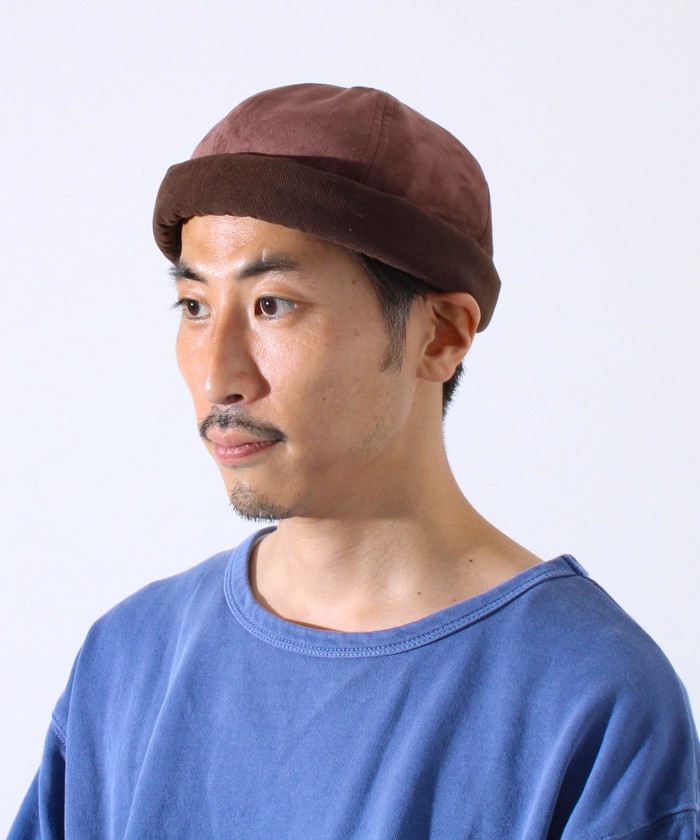 GLOSTER/グロスター】コンビネーションロールキャップ 異素材