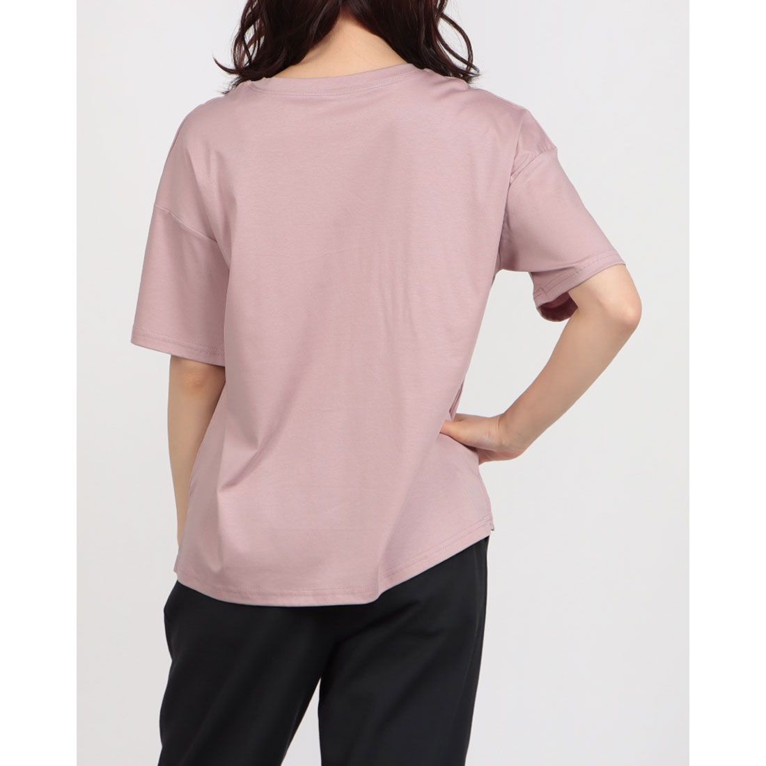 tシャツ BRODIAEA カラフルフラワー刺繍半袖Tシャツ レディース ブローディア BRODIAEA カラフルフラワー刺繍半袖Tシャツ