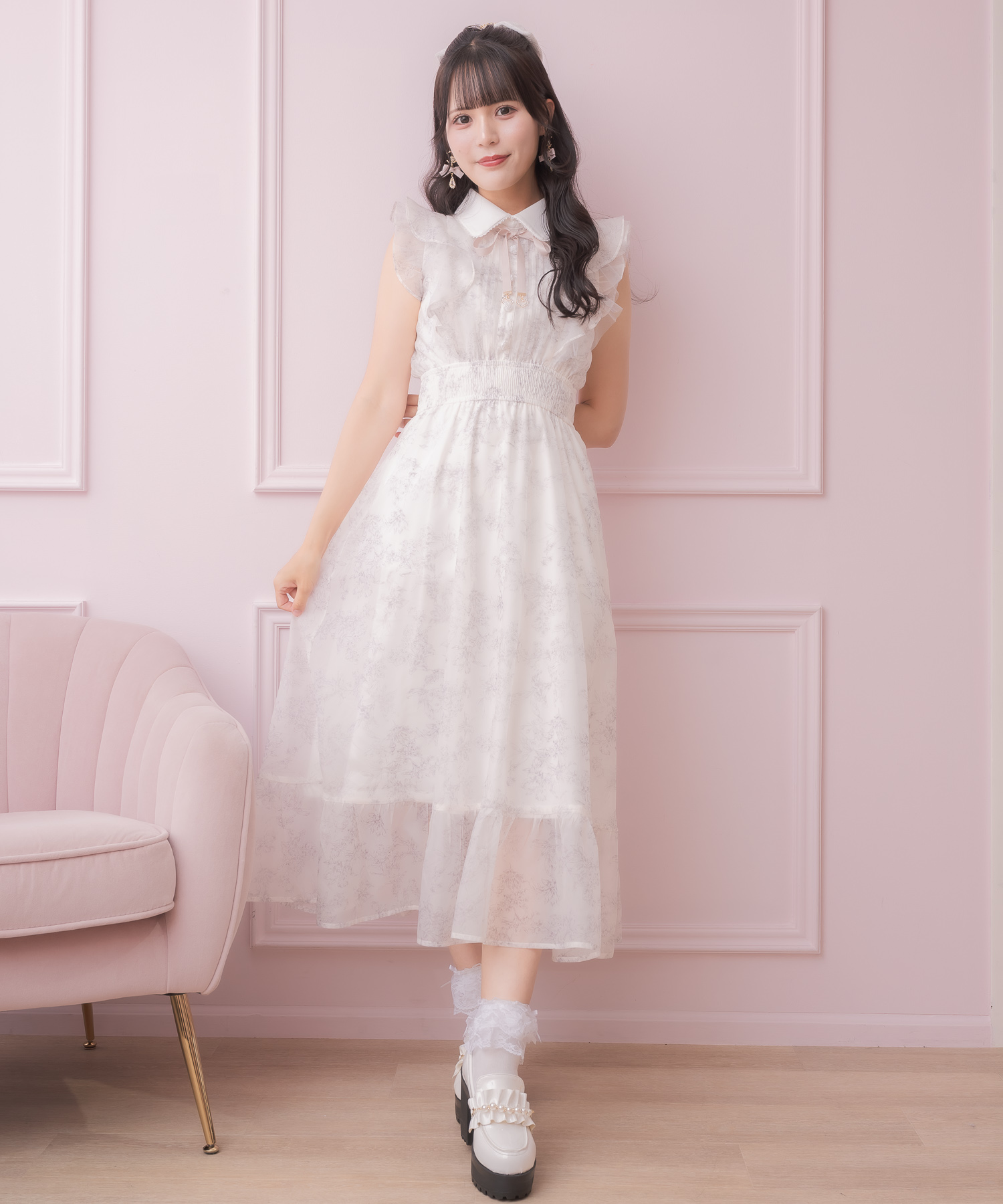 セール15%OFF】ロジータ ROJITA フリルスリーブ花柄ロング