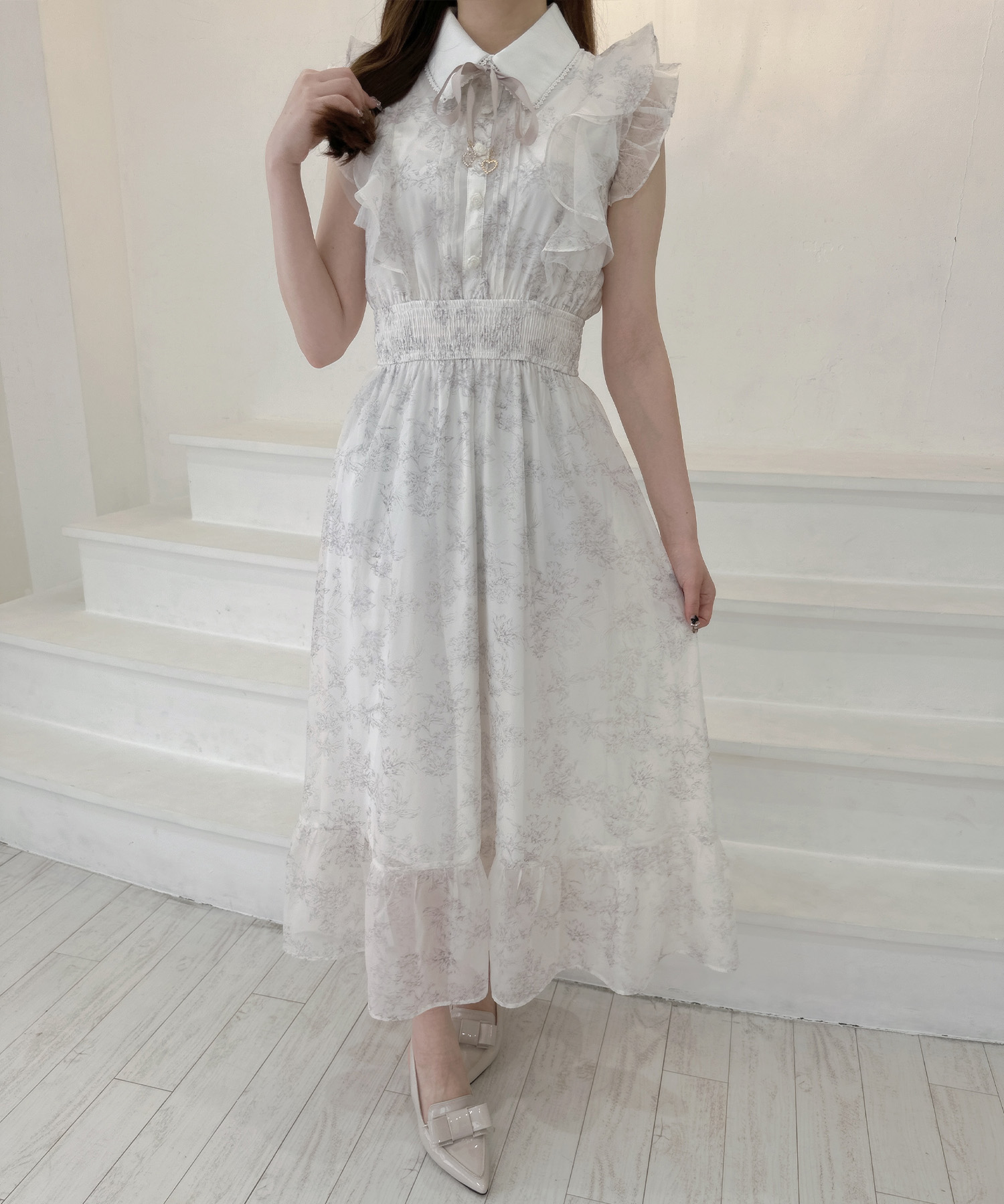 ROJITA ロジータ フリルスリーブ花柄ロングワンピース ピンク RO5760EW04264_thumb.jpg