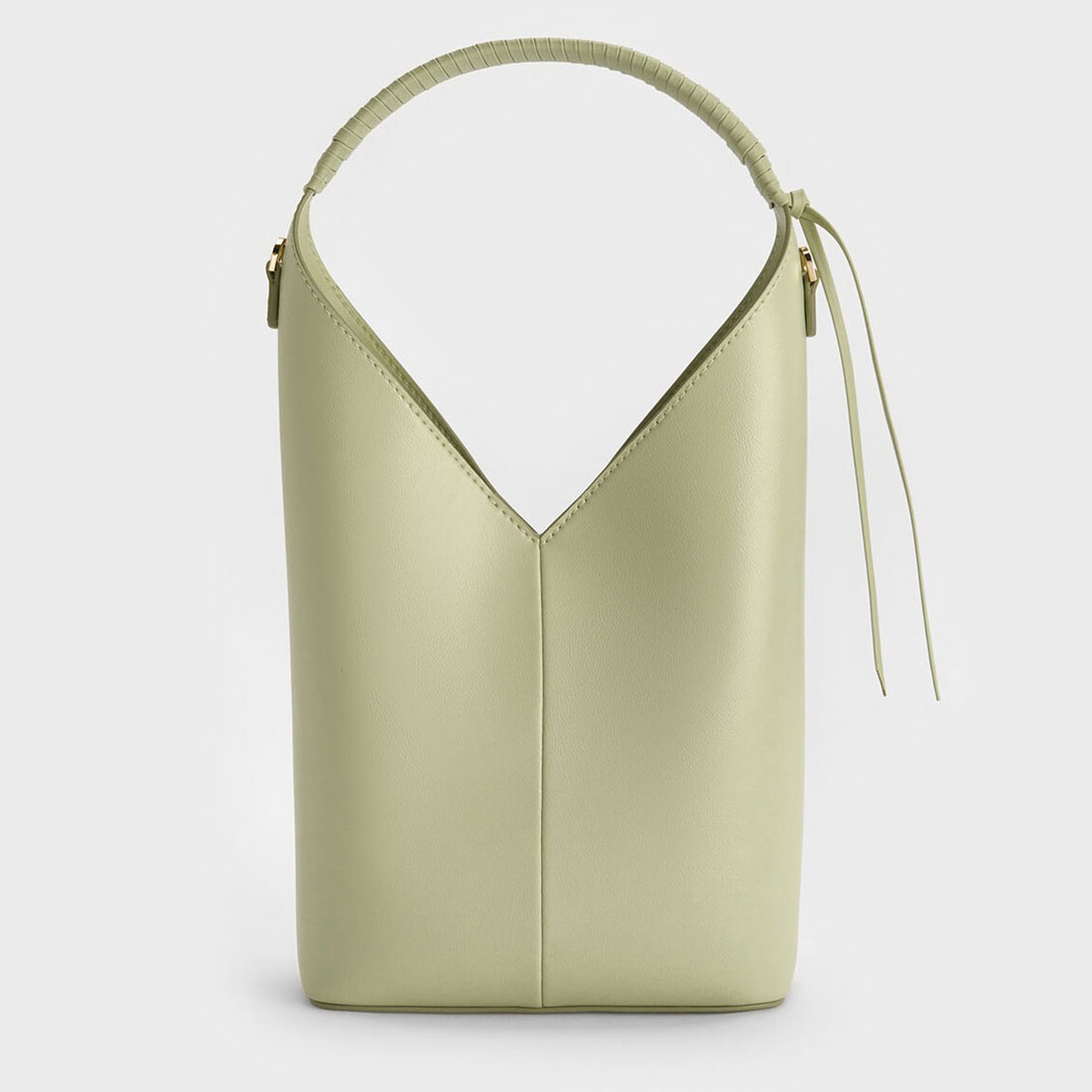 未使用 チャールズ＆キース ハンドバッグ ショルダーバック バケツ ホワイト Charles and Keith - 未使用 チャールズ＆キース ハンドバッグ