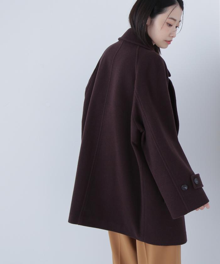 NATURAL BEAUTY BASIC　ダブルブレストフォルムミドルコート ダブルブレストフォルムミドルコート 24AW｜ナチュラル