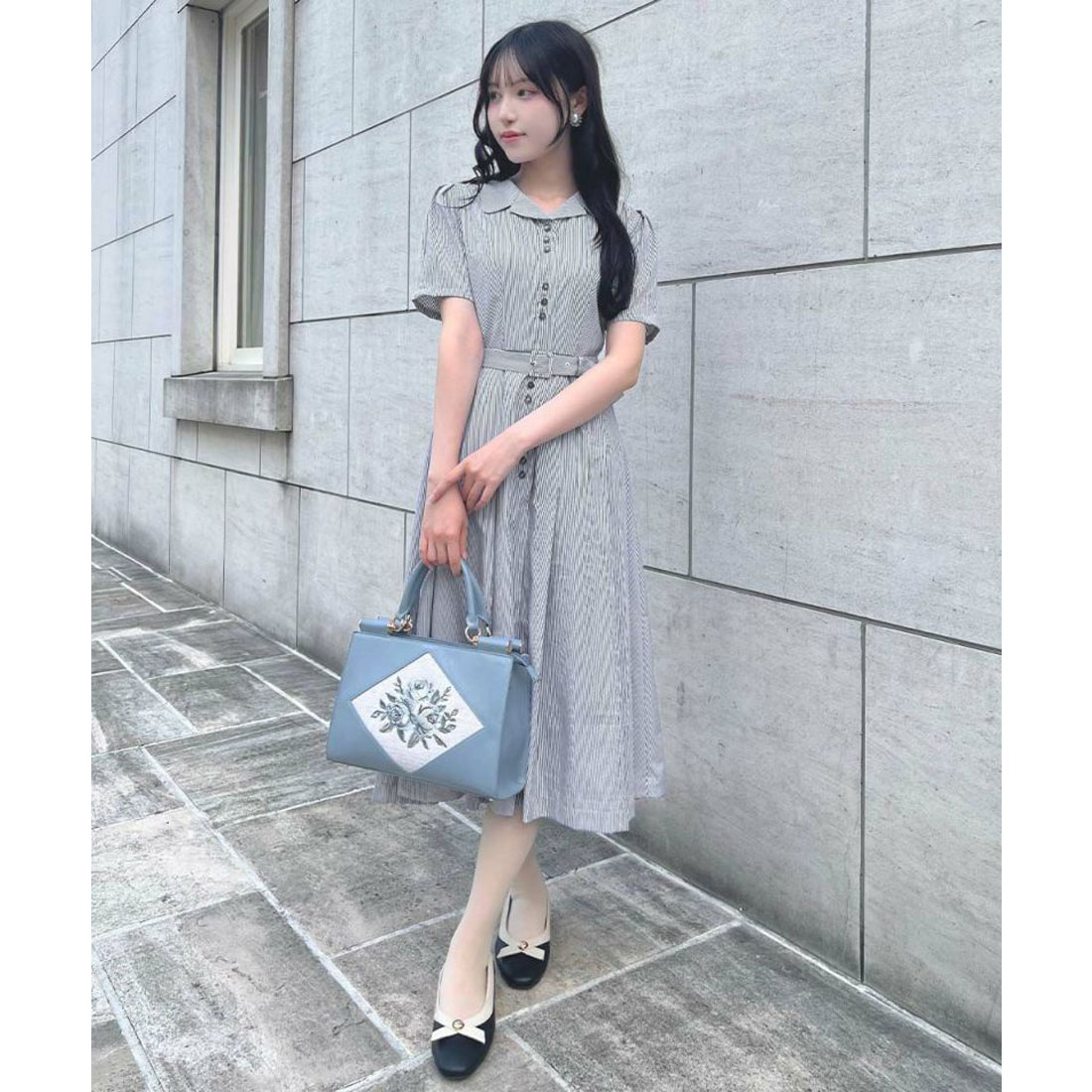 アンアナザーアンジェラス シャツワンピース an another angelus】ピクニックトワル柄シャツワンピース