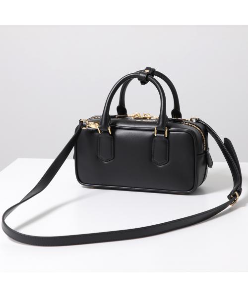 miu miuブラック プリーツ ショルダーバッグ アルカディ ハンドバッグ miu miuブラック プリーツ ショルダーバッグ アルカディ